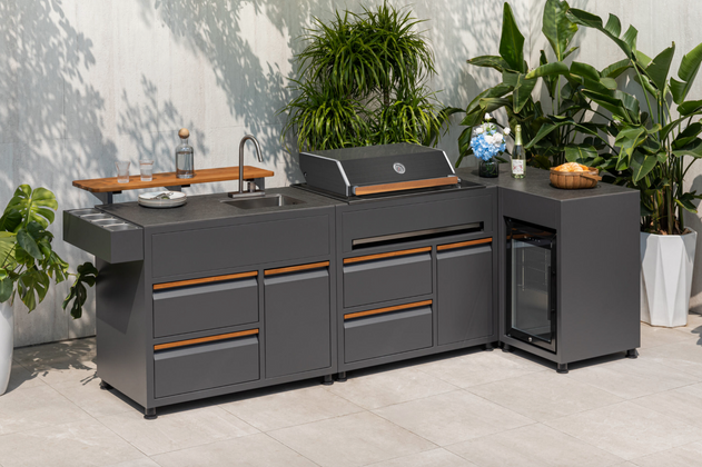 Module de plantation CORNER/LINEA – 4 bacs à plantes pour montage latéral sur cuisines extérieures