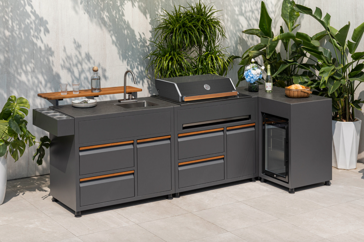 Module de plantation CORNER/LINEA – 4 bacs à plantes pour montage latéral sur cuisines extérieures