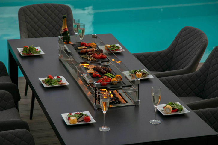 Fire table LAVITA – with ceramic glass &amp; fireplace