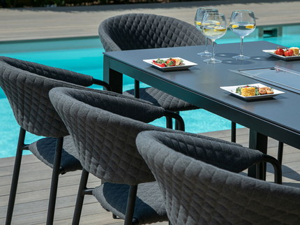 Chaise d'extérieur design PEBBLE (lot de 2) – Empilable