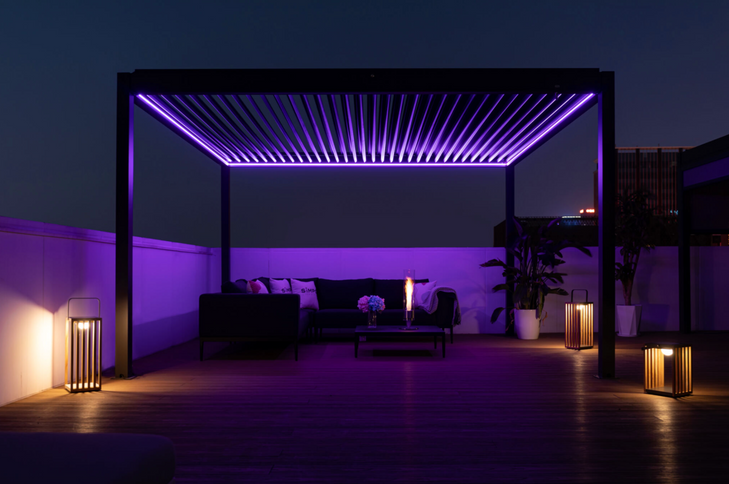 Tischfeuer TWILIGHT - Edelstahl Bioethanol-Tischkamin mit Tornado-Flamme