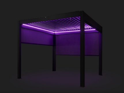 Pergola Seitenjalousie manuell – Sicht- & Sonnenschutz