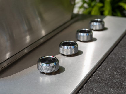 Grillmodul CORNER / LINEA – 4-flammiger Gasgrill mit Stauraum